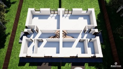 3D планировка таунхауса 1 этаж