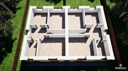 3D планировка таунхауса 2 этаж